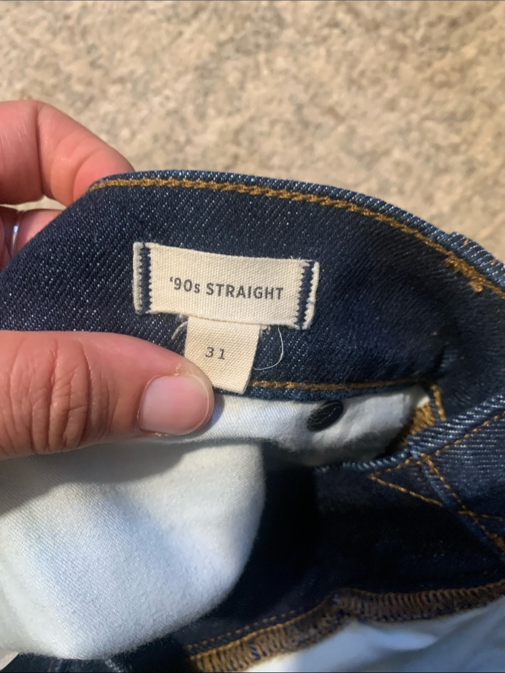Women’s Madewell Dark Blue 90s Straight-Leg Jeans - Picture 3 of 9
